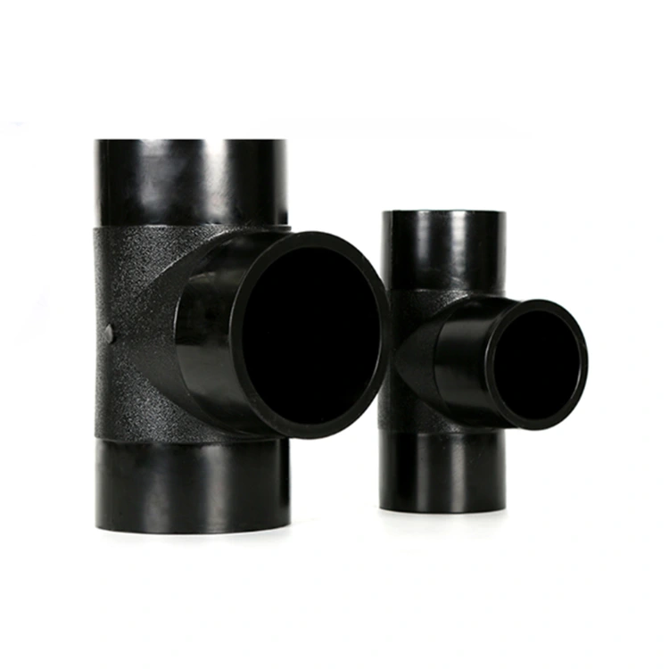 HDPE 90 grados TEE de igual diámetro