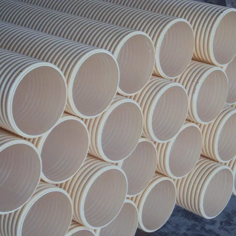 Tubería corrugada de pared doble de PVC-U